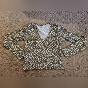 Floral Long Sleeve Top - Size S